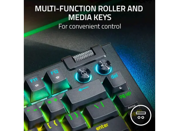 კლავიატურა Razer Keyboard BlackWidow V4 75% RGB 83key Mechanical Tactile Switch GEN-3 USB EN, black, 4 image