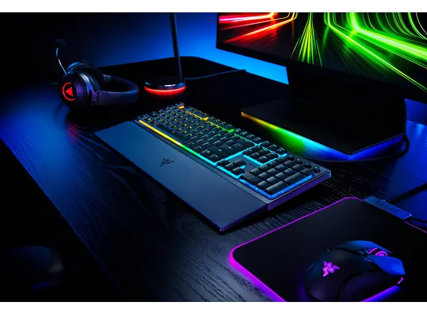 კლავიატურა Razer Keyboard Ornata V3 RGB 104key Mecha-Membrane Switch USB EN, black, 6 image