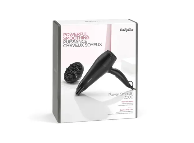თმის საშრობი Babyliss D215DE Power Smooth 2200 Hair Dryer Black, 3 image