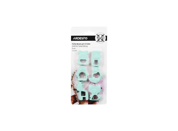 გამოსაცხობი ფორმა ARDESTO Animals Biscuit Moulds 6 pcs, tiffany blue, 4 image