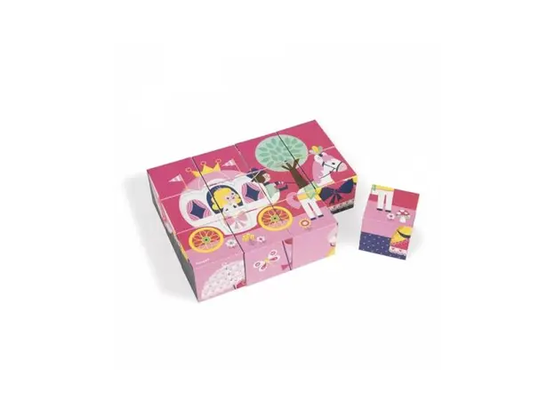 ასაწყობი კუბიკები Janod Cubes Tales of 12 el. J02983, 4 image