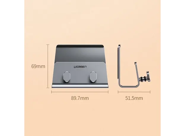 მობილურის დამჭერი UGREEN LP193 (70584), Wall Mount, Phone Holder, Grey, 8 image
