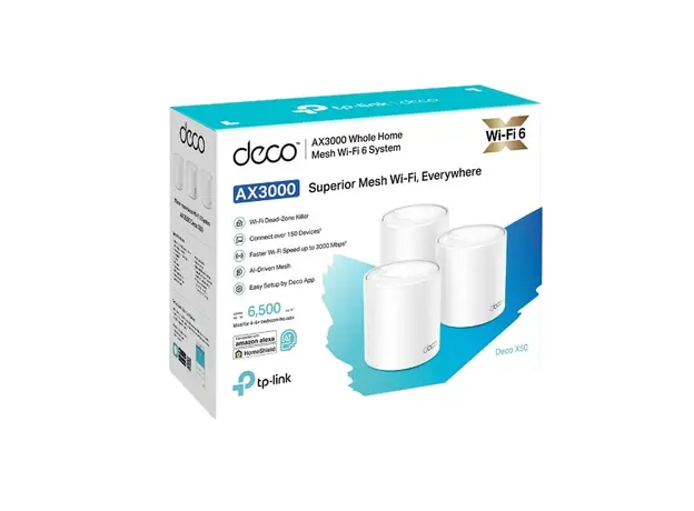 Wi-Fi როუტერი TP-link Deco X50 (3-pack) AX3000 Whole Home Mesh WiFi 6 System, 4 image