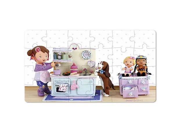 ასაწყობი ფაზლი Janod Set of 2 puzzles  Lola arranges a tea party J02769, 3 image