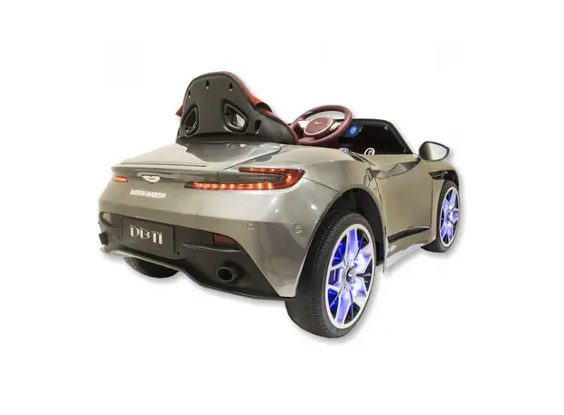 ბავშვის ელექტრო მანქანა ASTON MARTIN DB11 კაუჩუკის საბურავებით და ტყავის სკამით, 3 image