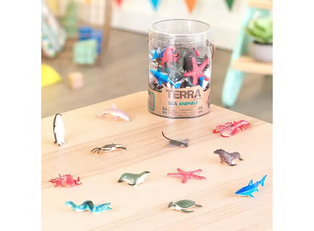 წყალქვეშა სამყაროს სათამაშო ნაკრები Terra SEA ANIMALS IN TUBE, 3 image