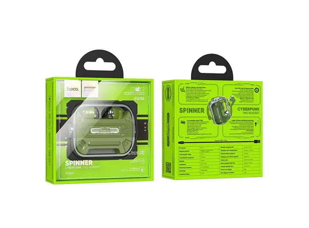 ყურსასმენი Hoco EW55 Trendy true TWS wireless headset Army green, 4 image