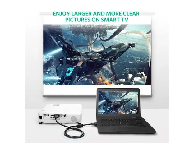 VGA კაბელი UGREEN VG101 (11634) VGA Male to Male Cable 15m (Black), 5 image