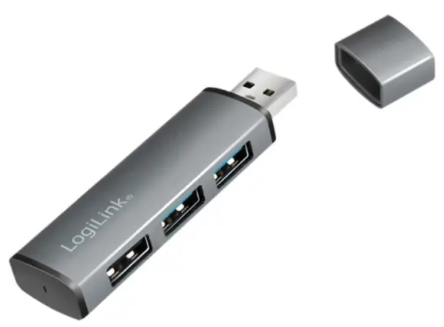 USB ჰაბი Logilink UA0395 USB 3.2 Gen2 3-port Hub with Aluminum Casing