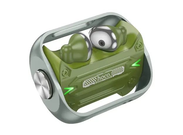 ყურსასმენი Hoco EW55 Trendy true TWS wireless headset Army green, 2 image