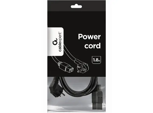დენის კაბელი Gembird PC-186-C19 Schuko 1.8m, 2 image