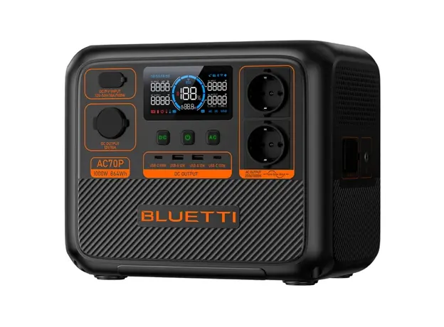 ელექტრო სადგური Bluetti AC70P, 864Wh, USB-C, USB-A, Power Station, Black, 4 image