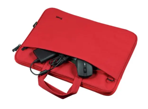 ნოუთბუქის ჩანთა Trust Bologna Eco-Friendly Slim Laptop Bag 16" Red - 24449, 4 image