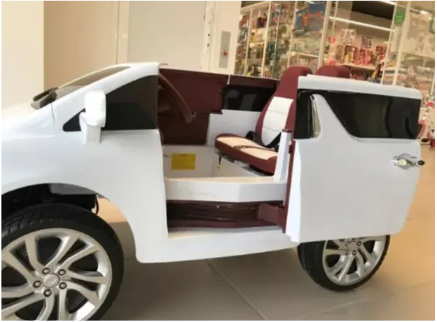 ბავშვის ელექტრო მანქანა TOYOTA ALPHARD LANGTON 601-W ტყავის სავარძლით, 4 image