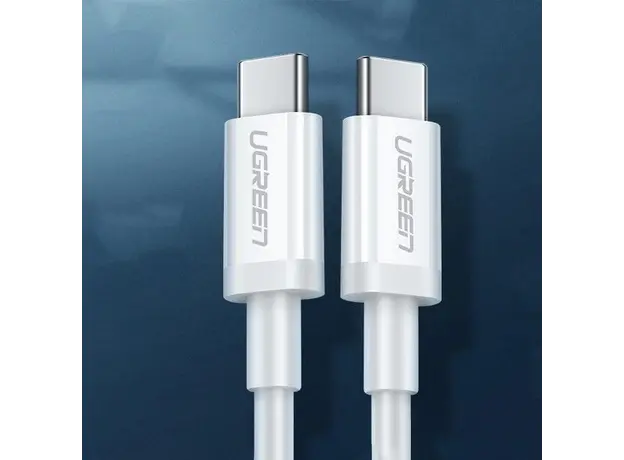 USB კაბელი UGREEN 60518 USB 2.0 C M/M ABS Cover 1m (White), 6 image
