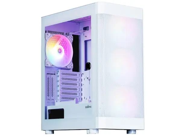 ქეისი Zalman PC case I4 TG without PSU, 2xUSB3.0, 1xUSB2.0, 4x140mm RGB, VGA 320mm, LCS ready, TG Side Panel, ATX, white, 3 image