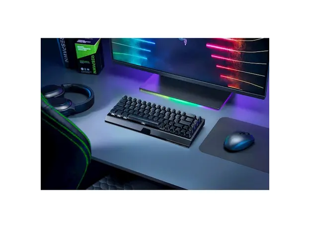 კლავიატურა Razer RZ03-03890700-R3R1 BlackWidow V3 Mini HyperSpeed Gaming Keyboard, Yellow Switch, BT, USB, RGB, Black, 5 image