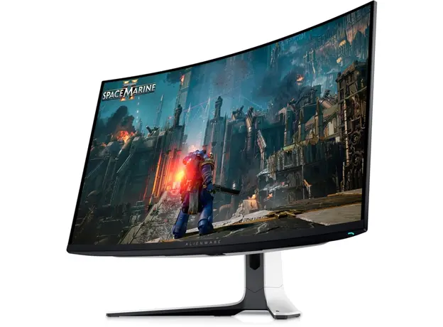 მონიტორი Dell 210-BLLV Alienware 32 AW3225QF, 32", Curved Monitor, 4K UHD, OLED, HDMI, USB, USB-C, DP, Black, 3 image