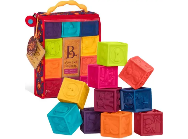 ასაწყობი კუბები Btoys ONE TWO SQUEEZE, SOFT BLOCKS, 2 image
