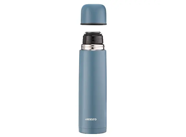თერმოსი Ardesto Vacuum flask Bright City, 1000ml, stainless steel, dark blue, 4 image