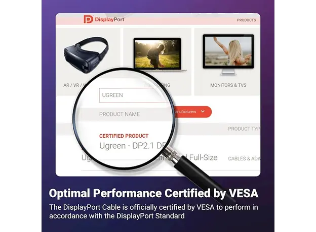 ვიდეო კაბელი UGREEN DP118 (15384), 16K DisplayPort To DisplayPort, 2m, Grey/Black, 8 image