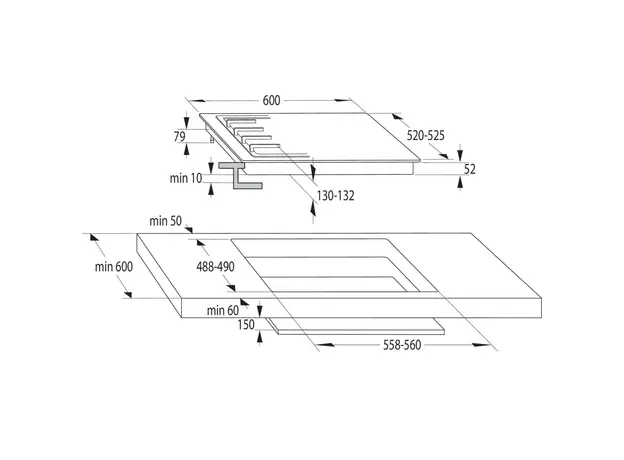 გაზქურის ზედაპირი GORENJE G642AB, 5 image