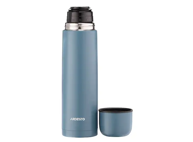 თერმოსი Ardesto Vacuum flask Bright City, 1000ml, stainless steel, dark blue, 3 image