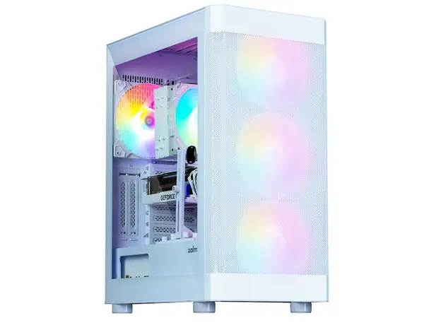 ქეისი Zalman PC case I4 TG without PSU, 2xUSB3.0, 1xUSB2.0, 4x140mm RGB, VGA 320mm, LCS ready, TG Side Panel, ATX, white, 2 image