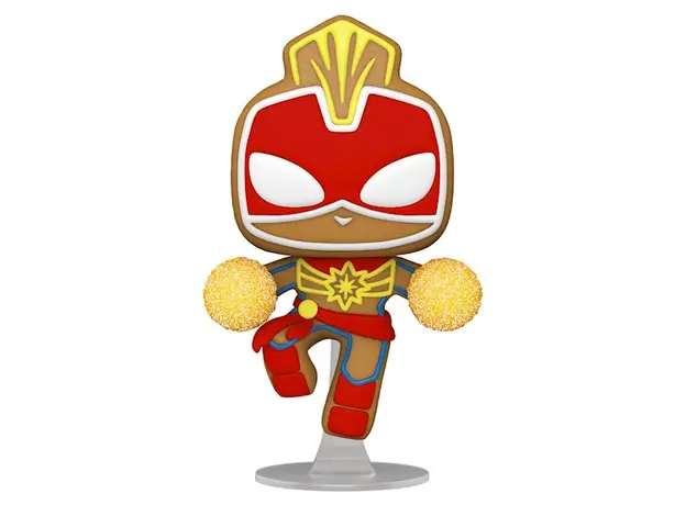 სათამაშო საკოლექციო ფიგურა Funko POP! Bobble Marvel Holiday Gingerbread Captain Marvel 50661, 3 image