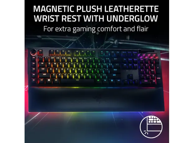 კლავიატურა Razer BlackWidow V4 Pro RGB 104key Green Switch USB EN, Black, 5 image