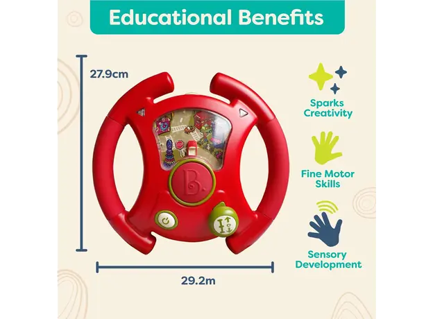 მუსიკალური სათამაშო საჭე Btoys YOU TURNS, DRIVING WHEEL, 3 image
