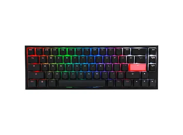 კლავიატურა Ducky Keyboard  One 2 SF, Cherry Blue, RGB LED, RU, Black-White, 3 image
