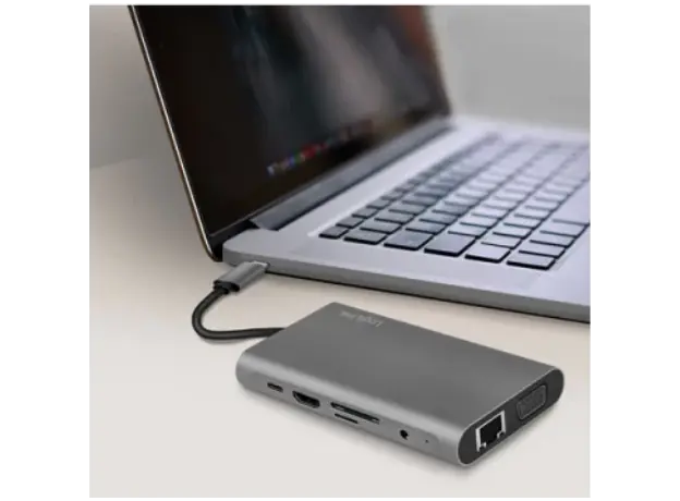 დოკ სადგური Logilink UA0383 USB3.2 Docking Station USB-C 10-Port PD Silver, 3 image