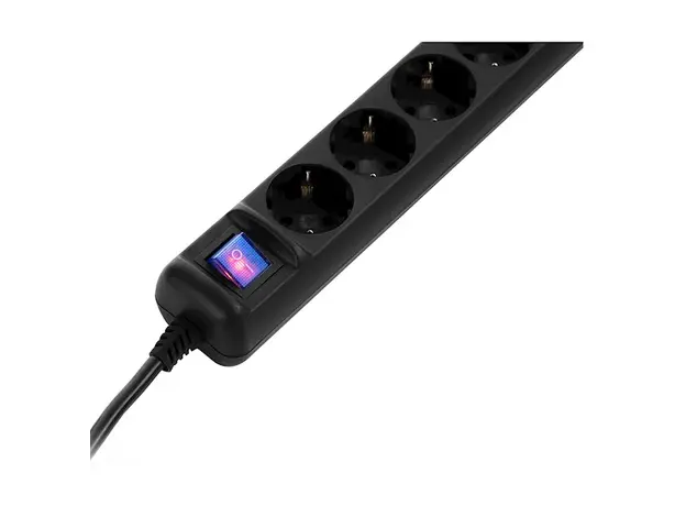 დენის გამანაწილებელი 2E 2E-U05ESM1.8B, 5 Socket, 1.8m, Black, 3 image