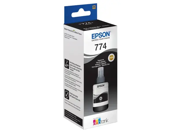 კარტრიჯი EPSON T774 Black Pigment 140ml Ink ORIGINAL (C13T77414A) I/C (b) M100/200, 3 image