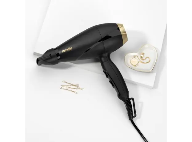 თმის საშრობი Babyliss 6704E, 2000W, Hair Dryer, Black/Gold, 5 image