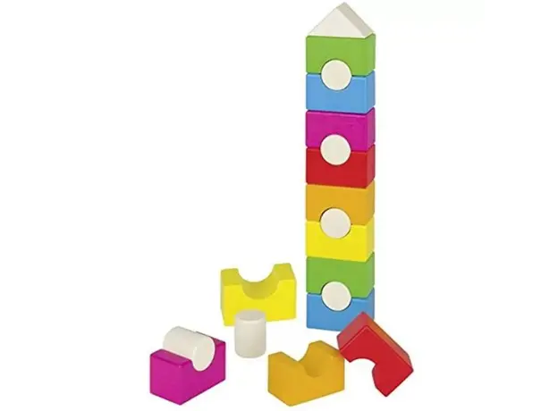 ხის კოშკი goki Stacking tower, rainbow house 58587, 3 image