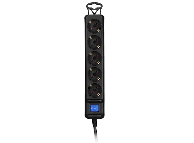 დენის გამანაწილებელი 2E 2E-U05ESM3B, 5 Socket, 3m, Black, 3 image