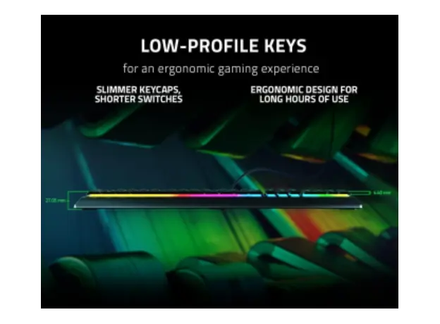 კლავიატურა Razer Ornata V3 TKL RGB 84key Mecha-Membrane Switch USB-A EN, Black, 7 image