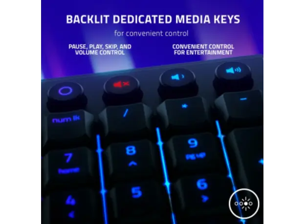 კლავიატურა Razer Ornata V3 TKL RGB 84key Mecha-Membrane Switch USB-A EN, Black, 4 image
