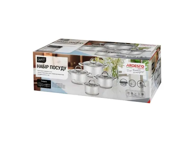 ქვაბების ნაკრები Ardesto Gemini Gourmet, 8 pcs, stainless steel, 3 image