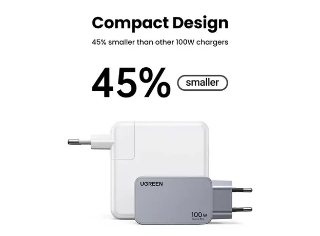 მობილურის დამტენი UGREEN X757(25874) Nexode Pro, 100W, USB, USB Type-C, Grey, 3 image