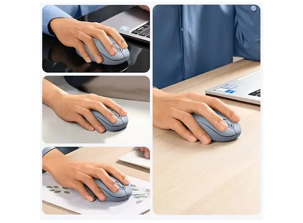 მაუსი UGREEN MU105 (90671), Wireless, USB, Mouse, Dusty Blue, 4 image