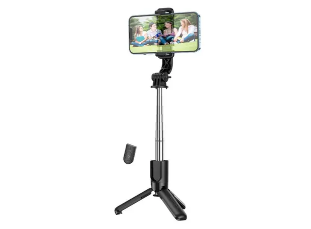 მობილურის სამაგრი Hoco K17 Mini Live wireless selfie stick with Tripod - Black, 2 image