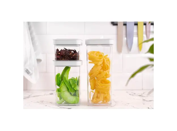 კონტეინერის ნაკრები Ardesto Food storage containers Fresh, 3pcs, plastic, white, 4 image