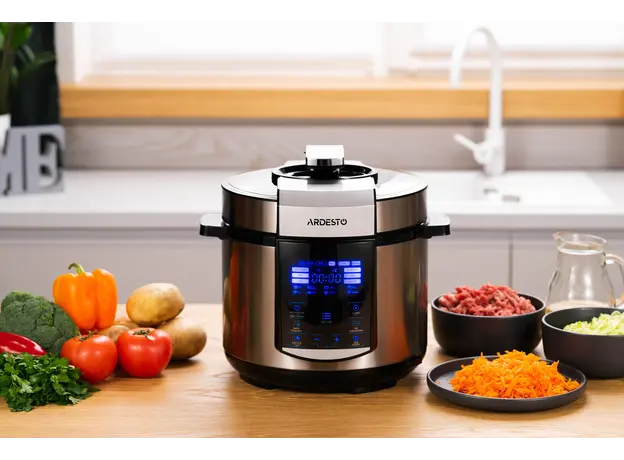 მულტისახარში Ardesto pressure cooker, 900W, bowl-5l, electronic control, recipes book, iron/plastic, silver, 3 image