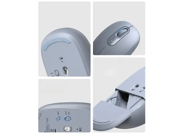მაუსი UGREEN MU105 (90671), Wireless, USB, Mouse, Dusty Blue, 6 image