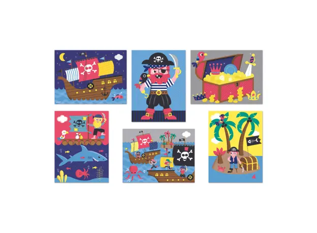 სათამაშო კუბები Janod Cubes made of pasteboard Pirates J02984, 2 image