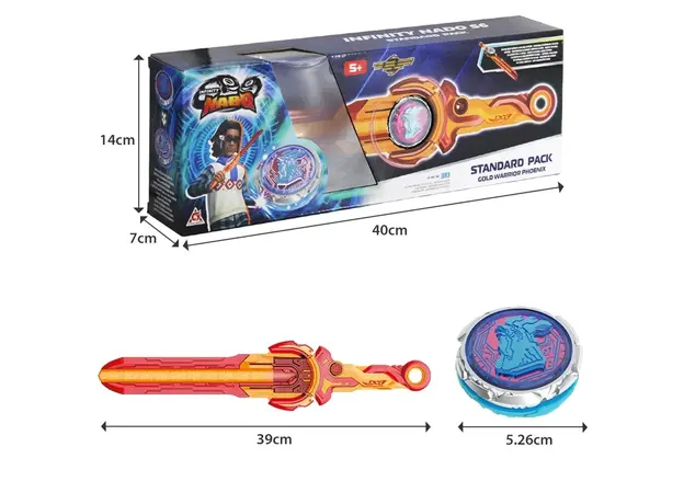 სათამაშო ნაკრები Infinity Nado VI Standard Pack Gold Warrior Phoenix, 3 image