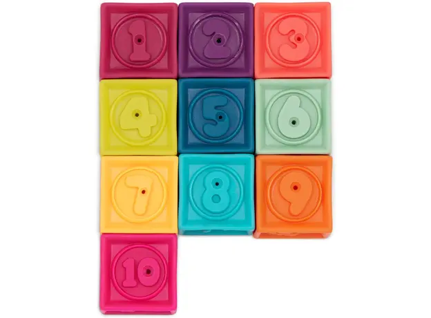განსავითარებელი ასაწყობი კუბები Btoys ONE TWO SQUEEZE, SOFT BLOCKS, 3 image